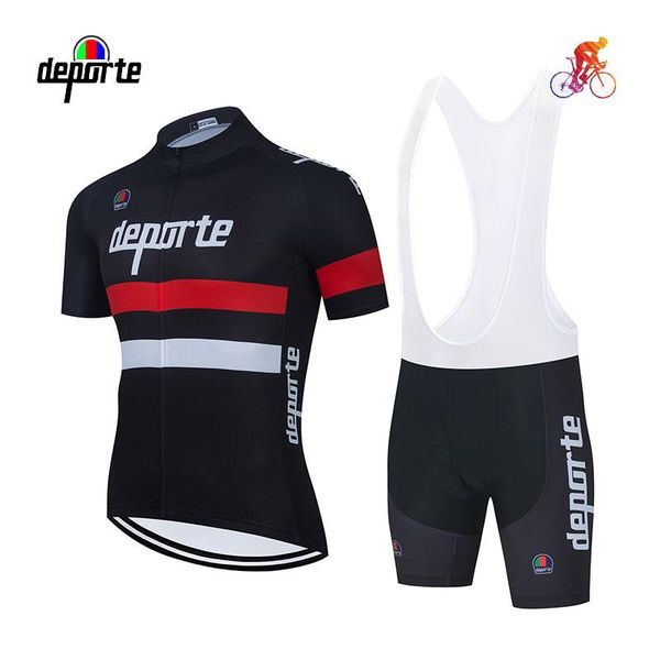

deporte pro team cycling jerseys set road bike summer short sportwear men clothes ciclismo bycicle mtb bib gel clothing racing sets, Black;blue