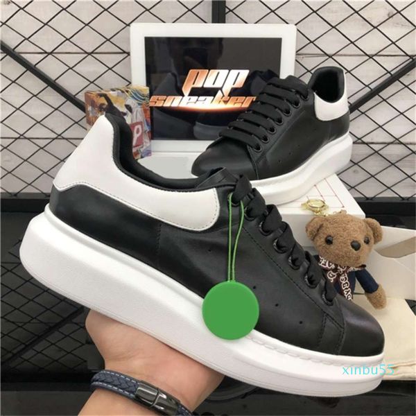 

men women designers reflective sneakers fashion genuine outdoor platform casual shoes, Black