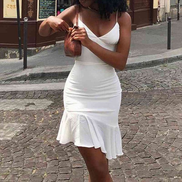 

monerffi spaghetti straps ruffles mini dress club party elegant sleeveless slip womens summer sundress outfits holiday, Black;gray