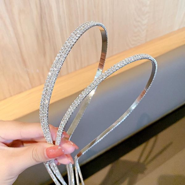 

hair accessories [xwen] 2021 crystal women hairband fairy all-match out super hairpin rear hanging tassel pendant headdress oh2001