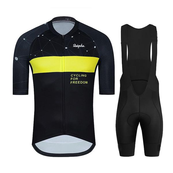 

ralvpha cycling jersey pro team clothing suits mtb clothes bib shorts set men bike ropa ciclismo triathlon racing sets, Black;blue