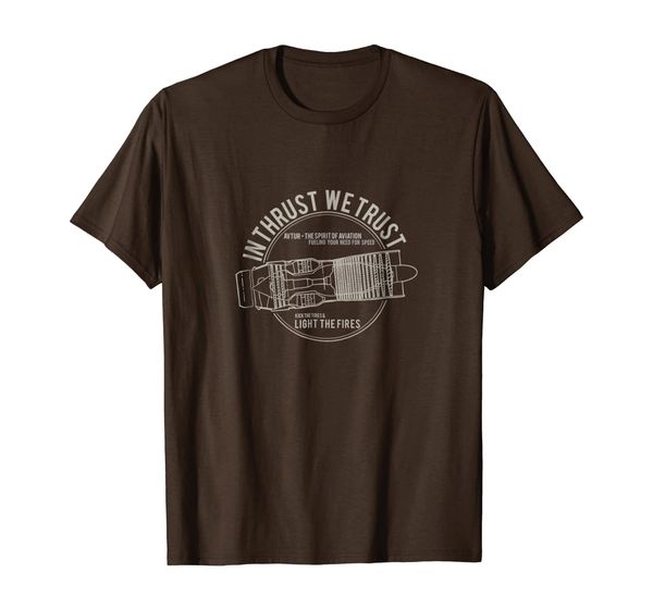 

in thrust we trust general aviation pilot t-shirt, White;black