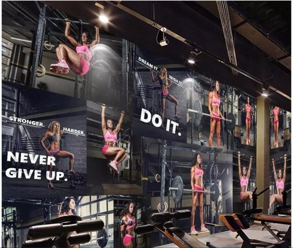 

custom mural 3d po wallpaper beautiful woman in modern gym background wall home decor living room for 3 d wallpapers