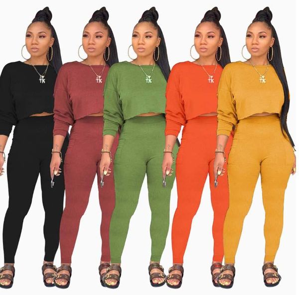 

spring and summer leisure ladies sports suit high waist solid color fitness running 2-piece female sets, Black;blue