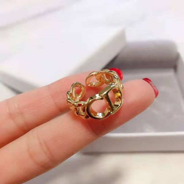

designer jewelry new letter ring simple opening hand decoration personality fashion jewelry women ioe9, Silver