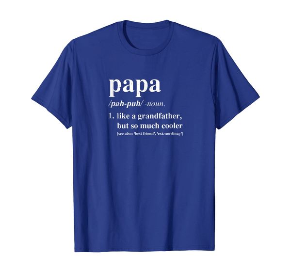 

papa t-shirt dictionary definition, White;black