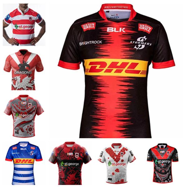 

2021 stormers rugby jersey st george illawarra shirt storms training size s-5xl, Black;gray