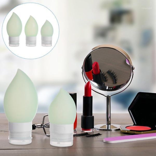 

3pcs portable empty bottle lotion makeup containers soap storage1, Red;pink