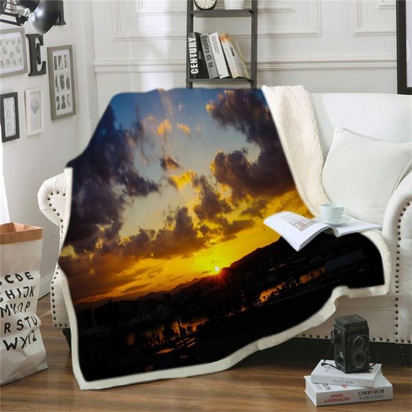 

blankets mountain print soft blanket birthday gift warm bed cover bedspread home decor on sofa couch custom