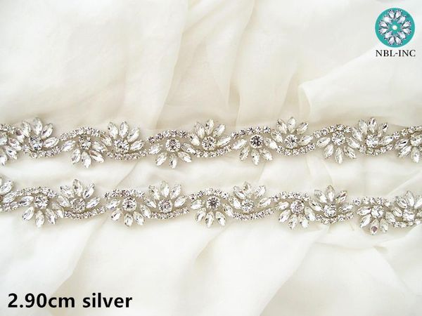 

wedding sashes ( 1 yard) rhinestone bridal belt trim gold diamante dress crystal sash for wdd0360, White