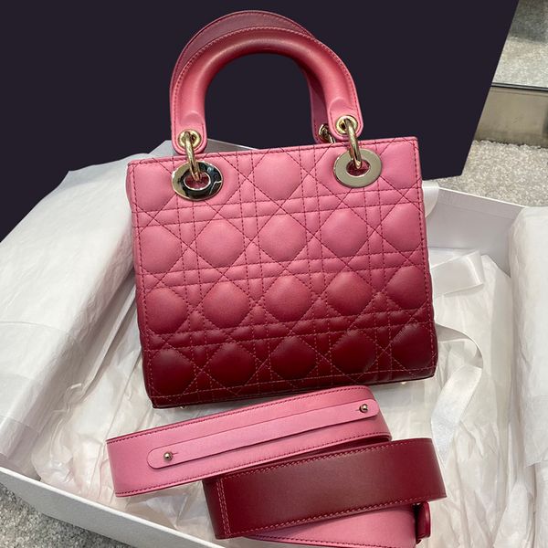 

style fairy full of gradual rose powder p0093801130 women bags unique craftsmanship sweet and elegant genuine leather fashion bags