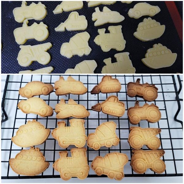 

baking moulds 8pcs 3d car plane train cookie cutter biscuit mold for plunger sugarcraft fondant cutters cake decorating tools