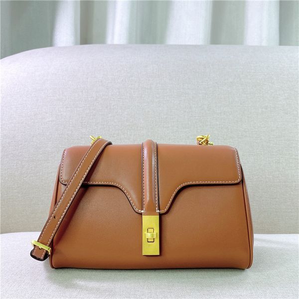 

70% off design handbag 2021 new wide strap leather women's bag zkde, Red;black