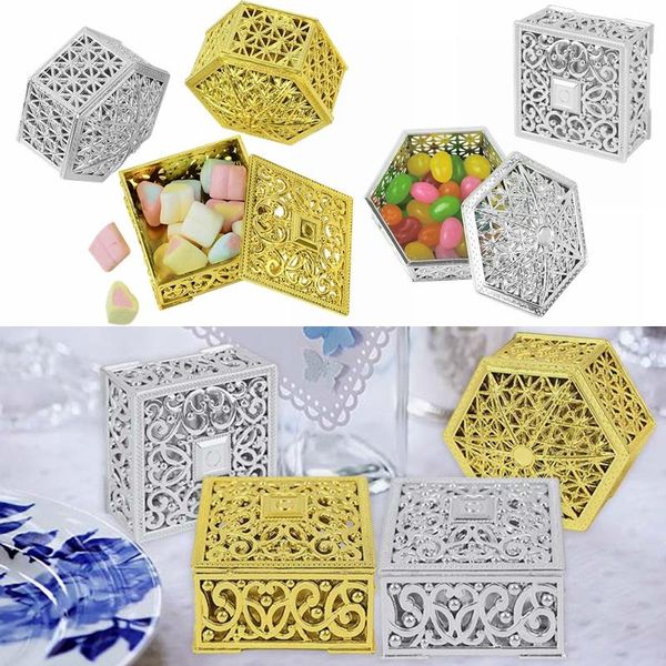 

1/5pcs mini plastic hollow gold candy box wedding party favor decoration birthday baby shower treat gift packaging supplies wrap