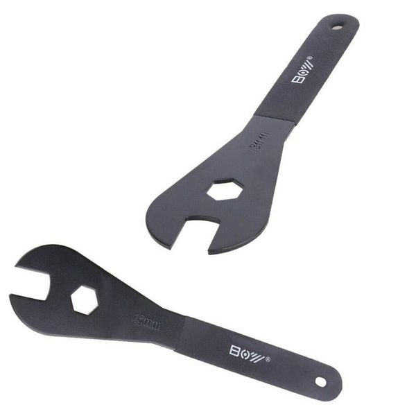 

tools boy 2pcs bike cone spanner wrench multi-function spindle axle repair chain tool bicycle tools, 13mm & 18mm