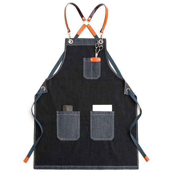 

aprons apron kitchen household denim barber florist male and female work clothes