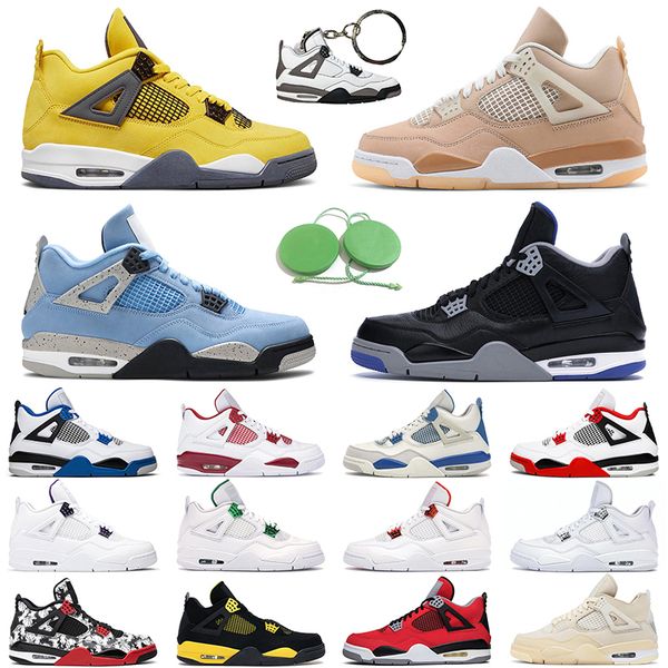 

men basketball shoes offs white trainer 4s with box 4 motorsports pure money fire red black cat white cement cool grey men trainer sports sn