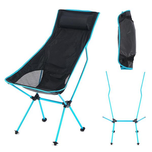 

camp furniture portable outdoor camping chair ultralight oxford cloth folding lengthen seat for fishing picnic bbq beach wholesal