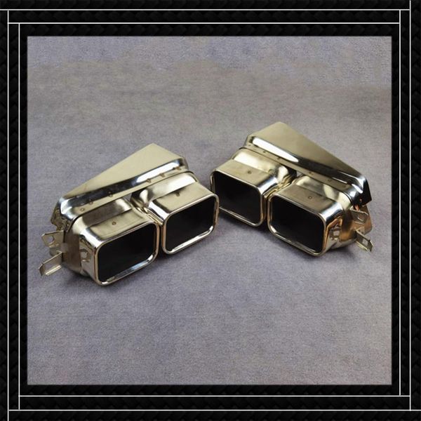

one pair 4-outlet muffler tip for 7 series f01 f02 f30 f40 upgrade 760 exhaust pipe 304 stainless steel tail throat nozzles motorcycle s sys