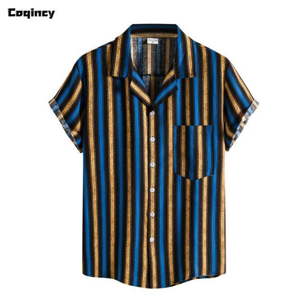 

men's casual shirts fashion shirt stripe print short sleeve button turn-down anime chemise homme men clothing, White;black
