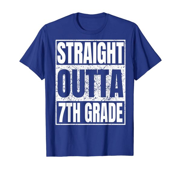 

straight outta 7th grade tshirt graduation 2019 gifts, White;black