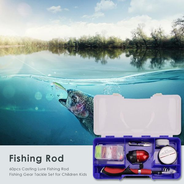 

casting lure fishing rod gear tackle set portable outdoor easy carrying baitcasting boat rods