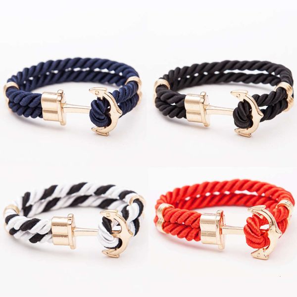 

hand catenary bracelet hand woven anchor bracelet, Golden;silver