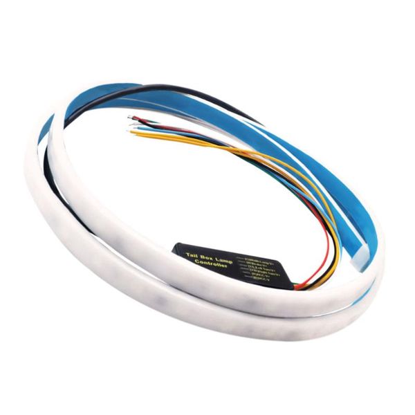 

emergency lights ultra-thin external light streamer colorful night refitted tail box signal flow lamp for car auto (30cm yellow)