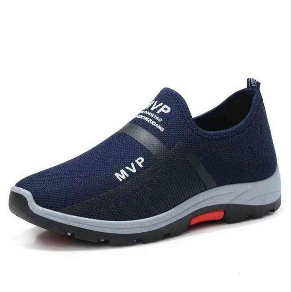 

breathable and comfortable sports shoes men's large casual with korean fashion cloth lazy, Black