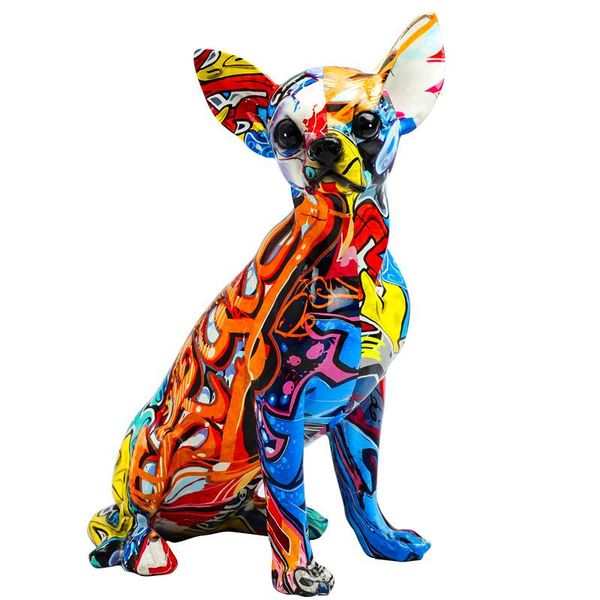 

decorative objects & figurines european style creative color dog home decor fashion personality resin crafts deskornaments modern simple