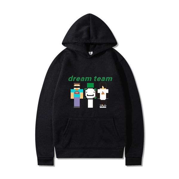

2021 dreamwastaken and women's casual fashion fleece hoodie, Black