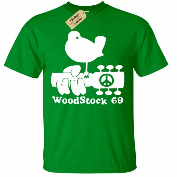 

woodstock t shirt man gift peace and music festival, White;black