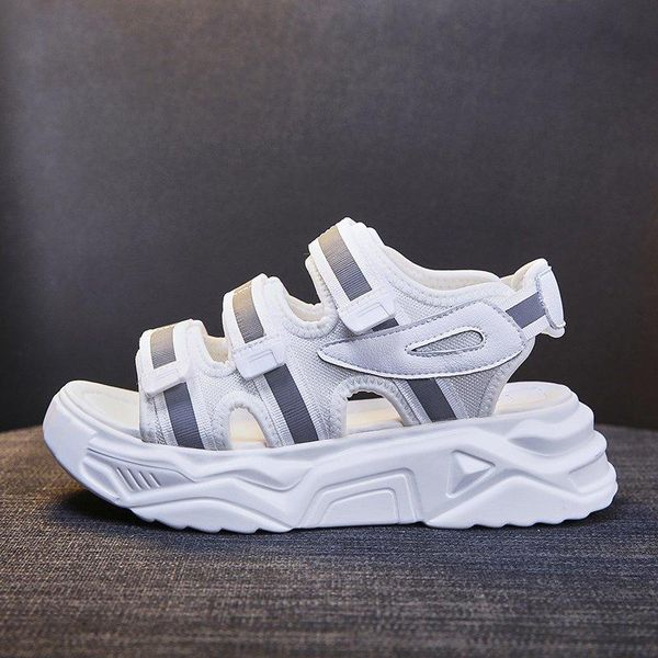 

summer women platform sandals chunky shoes woman fashion mesh designers brand ladies sport white black casual sandal comfortable