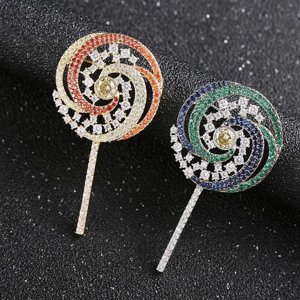 

pins, brooches arrival crystal rhinestone lollipop luxury women colorful brooch pins jewelry gifts, Gray