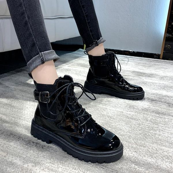 

boots winter women -boots british women's shoes 2021 drop center, Black