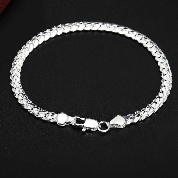 

elegant men's and women's wedding bracelet, silver, 5mm, snake, fashion, classic jewelry, h199, gifts, wholesale, Golden;silver