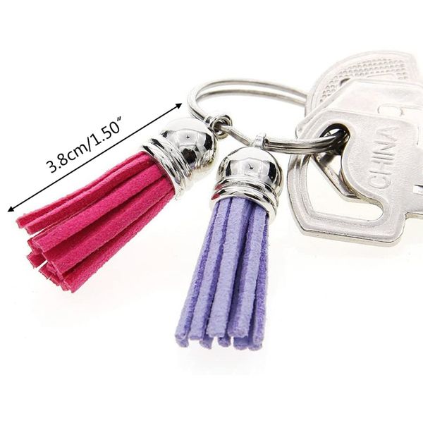 

W89D 50pcs Suede Tassel For Keychain Straps Craft Jewelry DIY Pendant