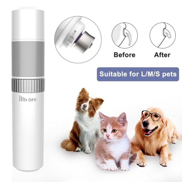 

dog grooming usb rechargeable pet cat nail grinder with led light animals clipper trimmer electric paws cutter