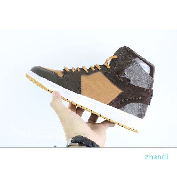 

off black brwon 1 1s mens boots shoes three limited fashion sneakers trainers sports shoe with suitcase size 40-46324o