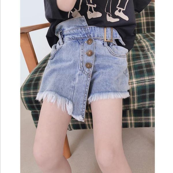 

wholesale girls denim skirt shorts summer fashion 3-8t a904, Black