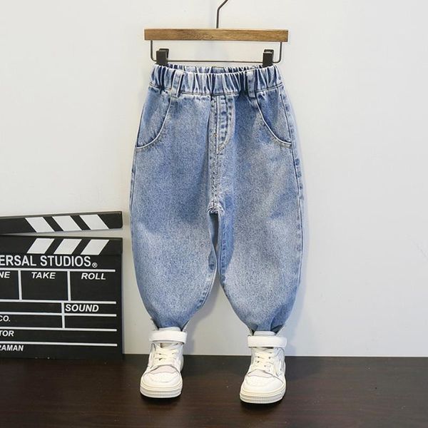 

jeans kids solid color girl spring autumn girls casual style baby clothes, Blue