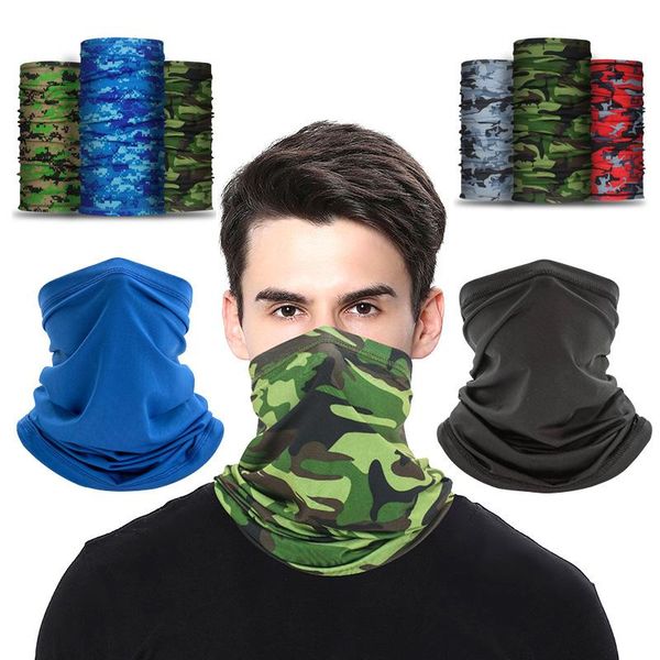 

cycling caps & masks camping hiking sport scarves bandana men women magic scarf motorcycle headwear face mask running fishing neck tube, Black