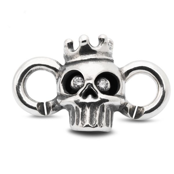 

x series star same s925 silver skull diy bracelet accessories fy-x023, Black