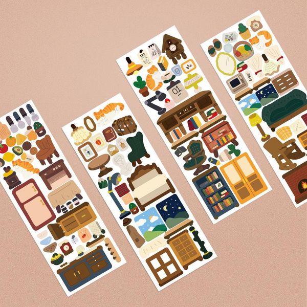 

gift wrap korean vintage living home sticker diy scrapbooking journal collage po diary happy plan decoration