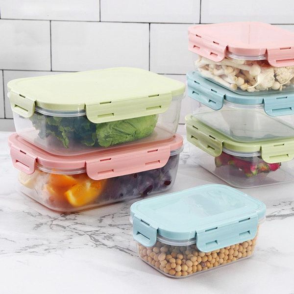 

dinnerware sets 3pcs/set simple and practical clamshell storage container portable plastic microwave oven sealed leakproof lunch box