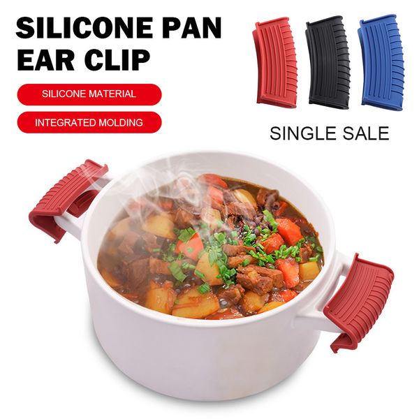 

silicone pot clip anti-scalding oven handle gloves tray dish bowl holder heat soup pot fixed thicken clip kitchen gadgets