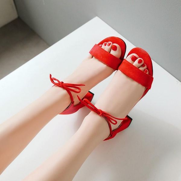 

dress shoes big size high heels sandals women woman summer ladies pure color high-heeled with thick, Black