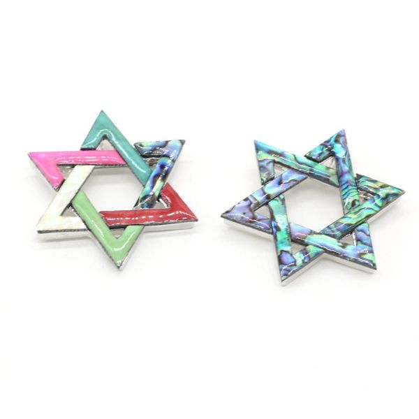 

charms selling natural shell brooch pendant five-pointed star personality fashion jewelry for making necklace accessories, Bronze;silver