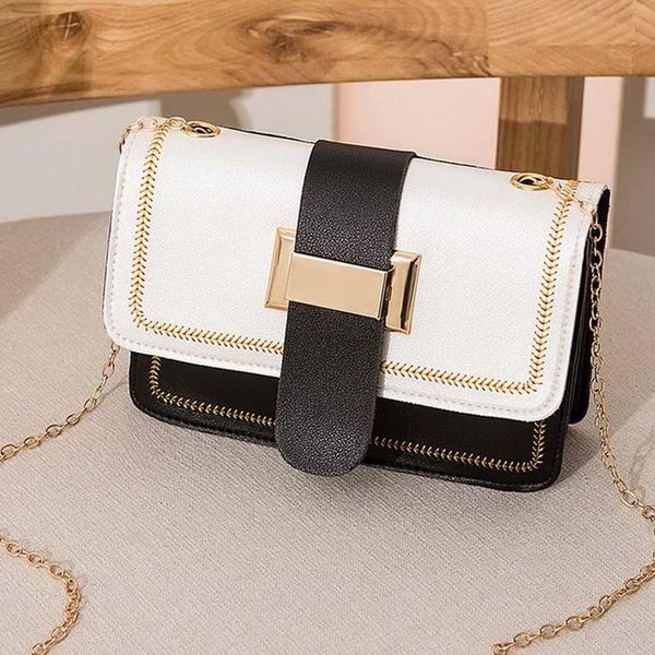 

evening bags sell female woman crossbody small lock shoulder chain designer flap purse pu leather fashion girls messenger