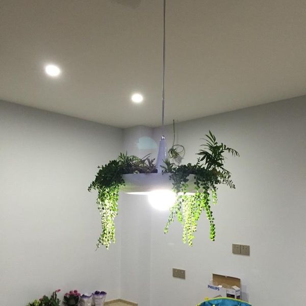 

pendant lamps art lamp flowerpot sky garden potted plants nordic restaurant creative chandelier